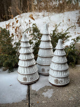 Load image into Gallery viewer, Trees- Textured White - set of 3